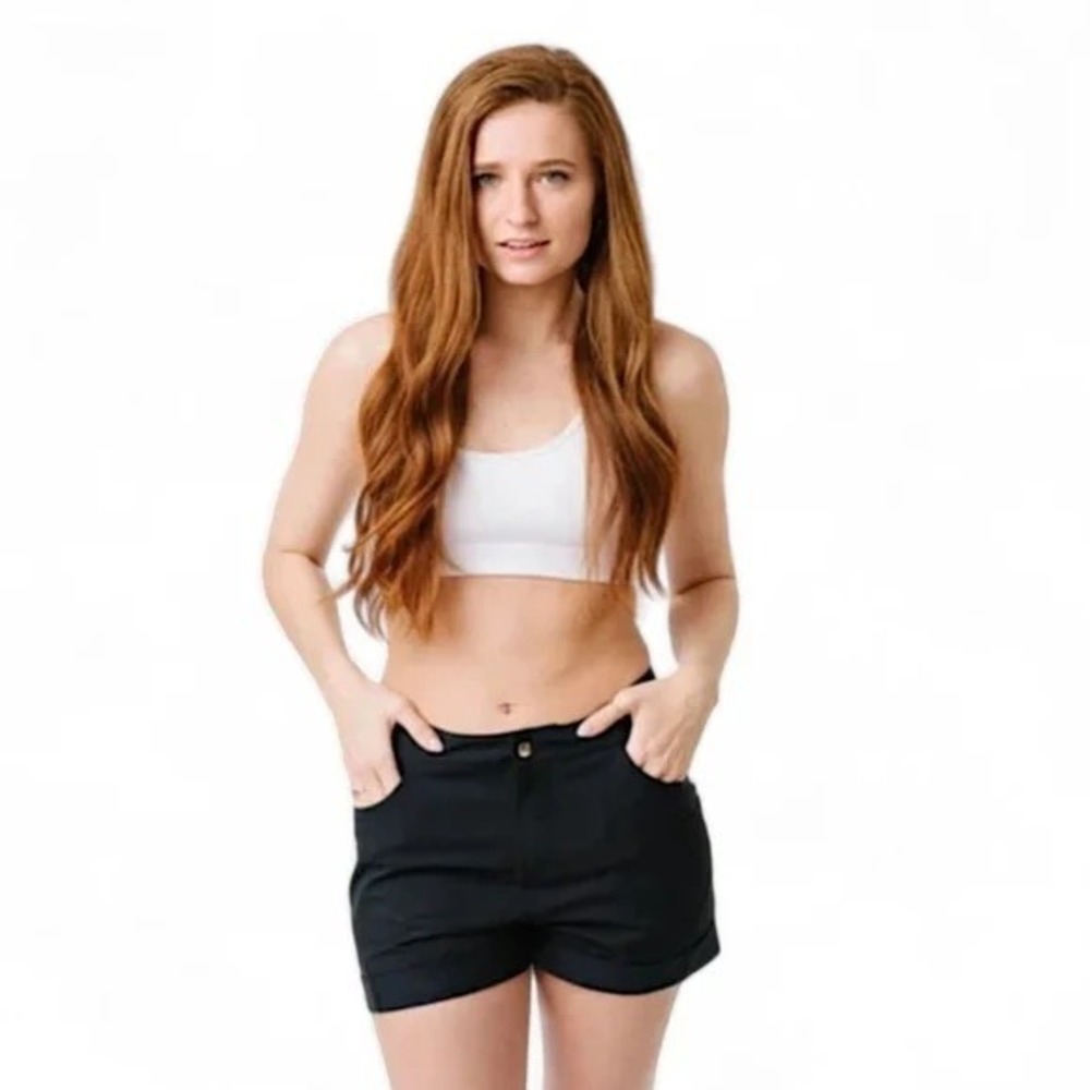 Zyia Active Everywhere Shorts Black‎ Cuffed Stretch Hiking Utility Womens Large